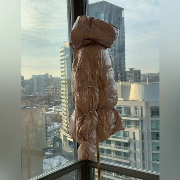 🆕 ALO YOGA 🧿 NWOT Stunner Puffer Jacket, Dusty Rose - Sz L / US 12 - 14 - Picture 7 of 15